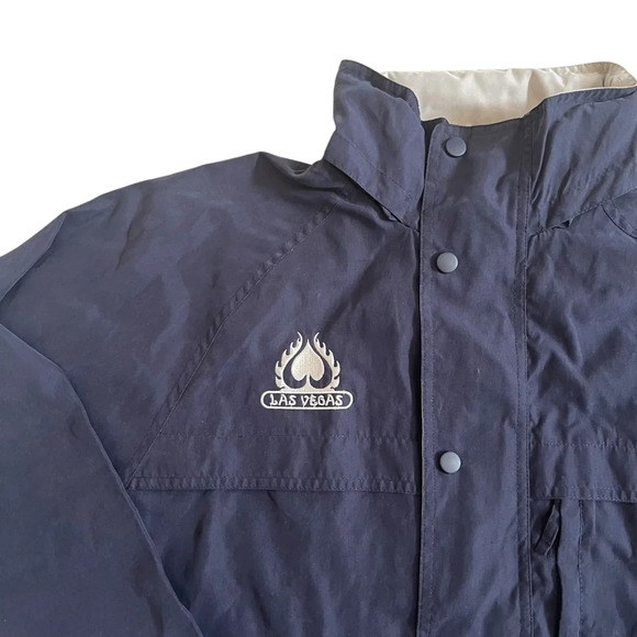VTG Ultra Club Las Vegas Navy Blue Windbreaker - Picture 3 of 9